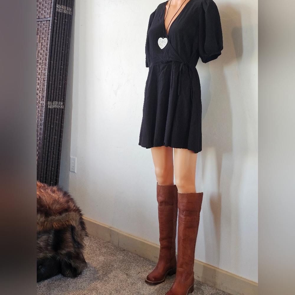 Faux WRAP Dress LBD sz Med.